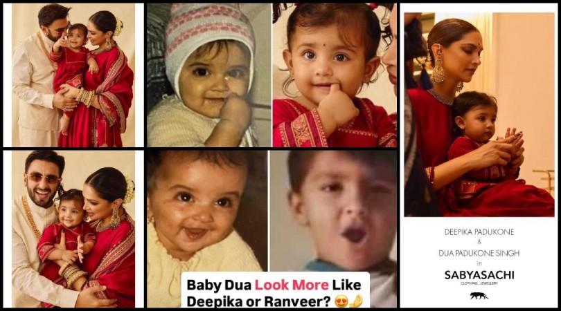 Dua Padukone Singh turns muse for Sabyasachi twins with mom Deepika; fans say 'she looks like Parle-G girl' Dua Padukone Singh turns muse for Sabyasachi twins with mom Deepika; fans say 'she looks like Parle-G girl'