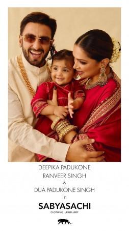 Dua Padukone Singh turns muse for Sabyasachi twins with mom Deepika; fans say 'she looks like Parle-G girl' Dua Padukone Singh turns muse for Sabyasachi twins with mom Deepika; fans say 'she looks like Parle-G girl'