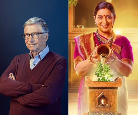 Bill Gates will be seen on 'Kyunki Saas Bhi Kabhi Bahu Thi.' Bill Gates-Smriti Irani