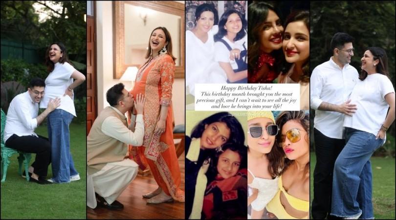 Raghav Chadha kisses wife Parineeti Chopra's baby bump; shares maternity photos on her birthday, sister Priyanka Chopra showers love Raghav Chadha kisses wife Parineeti Chopra's baby bump; shares maternity photos on her birthday, sister Priyanka Chopra showers love