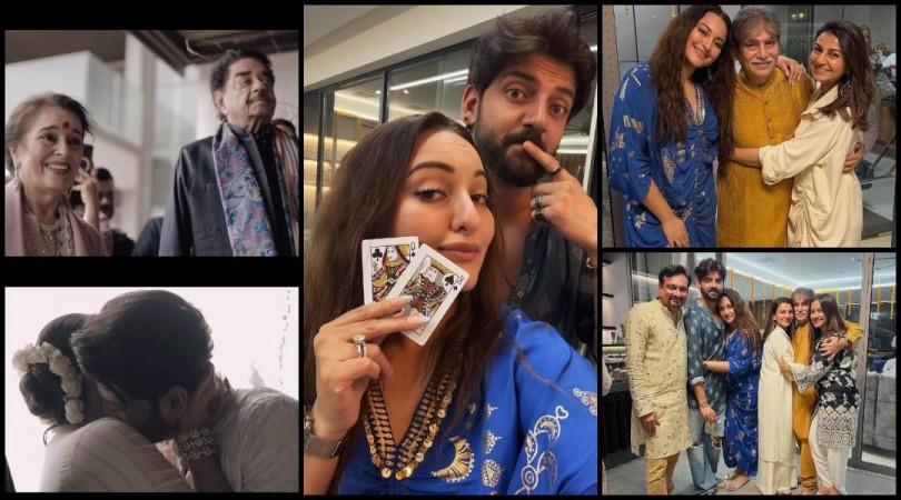 Sonakshi Sinha celebrated Diwali with Zaheer Iqbal and his family at their new home, fans ask, Sonakshi Sinha celebrated Diwali with Zaheer Iqbal and his family at their new home, fans ask,