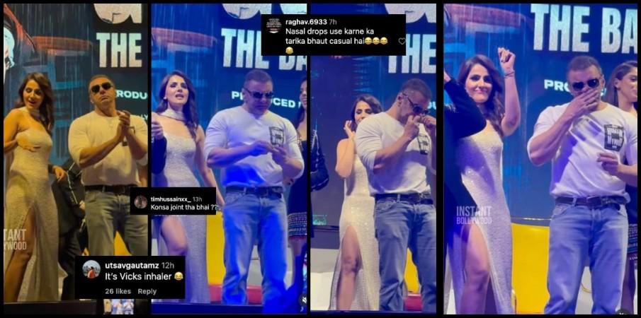Viral moment: Sohail Khan caught sniffing nasal spray during dance performance; netizens accuse him of drug use Viral moment: Sohail Khan caught sniffing nasal spray during dance performance; netizens accuse him of drug use