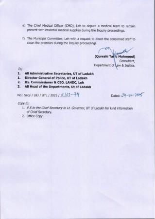 probe Ladakh violence
