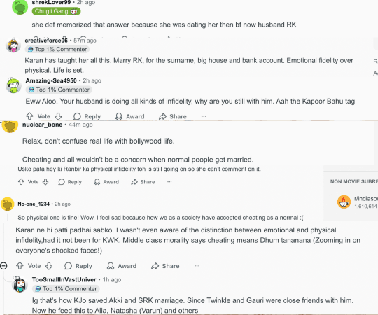 This is what the comment section of the discourse looked like. Reddit alia bhatt