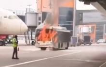 Bus operated by Air India's ground handler catches fire at Delhi Airport; no injuries reported