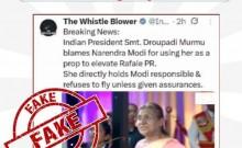 PIB Fact Check flags AI-manipulated video of President Murmu with false claims about PM Modi, Rafale