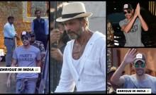 Enrique Iglesias touches down in Mumbai in 'Party Naked' tee; greets paps with namaste, to reportedly collaborate with SRK for King