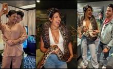 Priyanka Chopra wraps real snake around her neck like jewellery; Nick Jonas's scared expression leaves fans ROFL