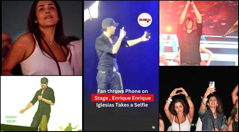 Enrique Iglesias' Mumbai concert: Fan throws phone, singer clicks selfie & throws it back; kisses female fan; Malaika dances, Rakul-Jackky share kiss Enrique Iglesias' Mumbai concert: Fan throws phone, singer clicks selfie &  throws it back; kisses female fan; Malaika dances, Rakul-Jackky share kiss