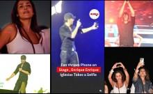 Enrique Iglesias' Mumbai concert: Fan throws phone, singer clicks selfie &  throws it back; kisses female fan; Malaika dances, Rakul-Jackky share kiss Enrique Iglesias' Mumbai concert: Fan throws phone, singer clicks selfie &  throws it back; kisses female fan; Malaika dances, Rakul-Jackky share kiss