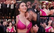 De De Pyaar De 2 Jhoom Sharaabi: Ajay Devgn keeps his head on Rakul's chest; netizens irked by 'vulgar' dance moves De De Pyaar De 2 Jhoom Sharaabi: Ajay Devgn keeps his head on Rakul's chest; netizens irked by 'vulgar' dance moves