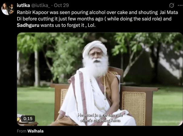 You can't expect him to become fully Ram, he's an actor: Sadhguru on Ranbir Kapoor playing Maryada Purushottam Lord Ram in Ramayana, questions why handsome Yash is cast as Ravana You can't expect him to become fully Ram, he's an actor: Sadhguru on Ranbir Kapoor playing Maryada Purushottam Lord Ram in Ramayana, questions why handsome Yash is cast as Ravana