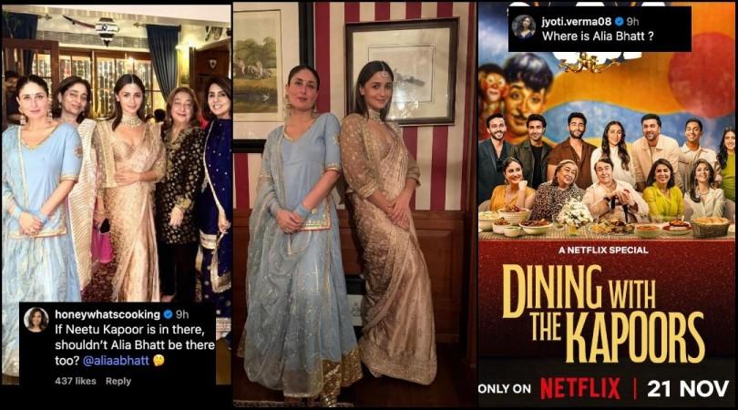 Netflix's 'Dining With The Kapoors' poster faces backlash; netizens ask, 'Where's Alia Bhatt?' Netflix's 'Dining With The Kapoors' poster faces backlash; netizens ask, 'Where's Alia Bhatt?'