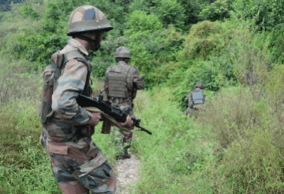 Encounter breaks out in forests of J&K's Kishtwar after terrorists fire at search party Encounter breaks out in forests of J&K's Kishtwar after terrorists fire at search party