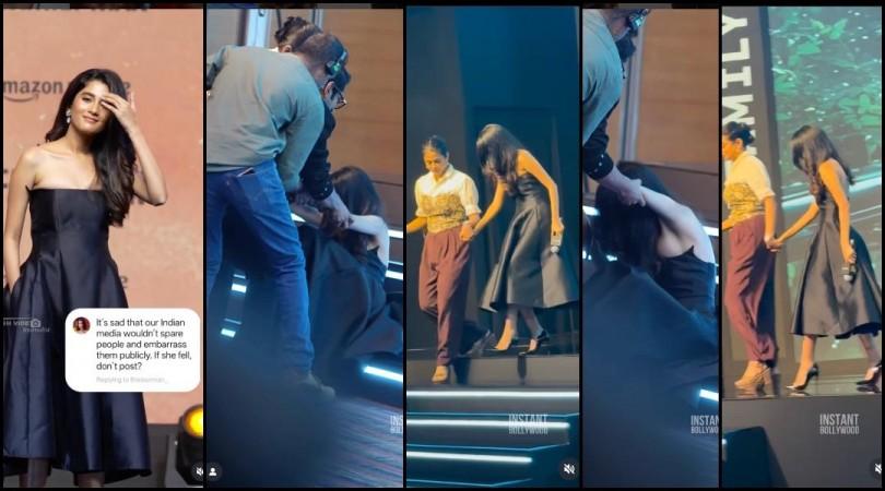 The Family Man 3 trailer launch: Ashlesha Thakur loses balance, brutally falls due to high heels; actor Priyamani comes to her rescue The Family Man 3 trailer launch: Ashlesha Thakur loses balance, brutally falls due to high heels; actor Priyamani comes to her rescue