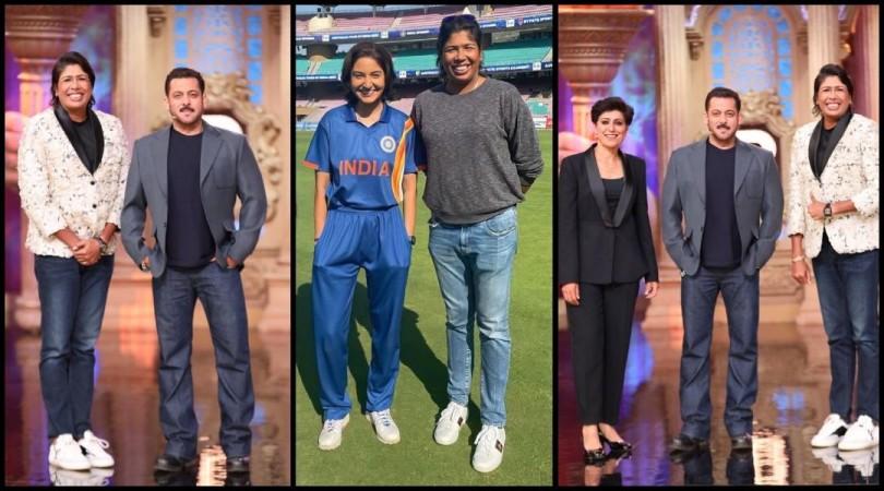 Jhulan Goswami elated to meet Salman Khan during Weekend Ka Vaar; fans seek update on Chakda Xpress, cricketer's biopic ft Anushka Sharma Jhulan Goswami elated to meet Salman Khan during Weekend Ka Vaar; fans seek update on Chakda Xpress, cricketer's biopic ft Anushka Sharma