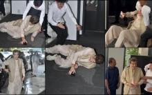 Jeetendra loses balance, slips on stairs and falls at Zarine Khan's prayer meet; fans slam paps for sharing video, say 