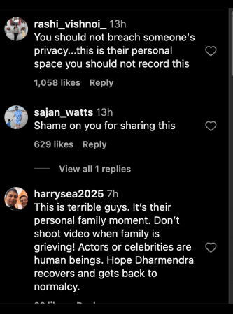 'Show some respect': Netizens furious after ailing Dharmendra's video goes viral; slam Instagram user for breaching privacy 'Show some respect': Netizens furious after ailing Dharmendra's video goes viral; slam Instagram user for breaching privacy