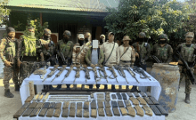 Self-styled 'Major' among 4 militants arrested in Manipur; huge cache of arms seized