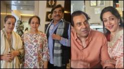 Shatrughan-Poonam Sinha meet Hema Malini after Dharmendra's hospital discharge; fans concerned as Hema looks pale and weak