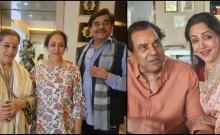 Shatrughan-Poonam Sinha meet Hema Malini after Dharmendra's hospital discharge; fans concerned as Hema looks pale and weak