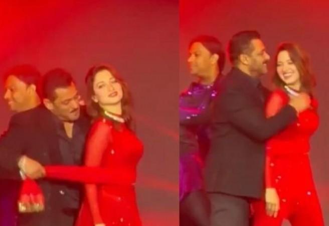 Salman Khan dances with Tamannaah Bhatia Salman Khan dances with Tamannaah Bhatia