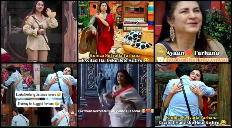 Romance in BB19: Farhaana runs to hug Ayan, duo's romantic eye contact wins hearts; but mom Kunickaa calls Ashnoor 'bahu' Romance in BB19: Farhaana runs to hug Ayan, duo's romantic eye contact wins hearts; but mom Kunickaa calls Ashnoor 'bahu'