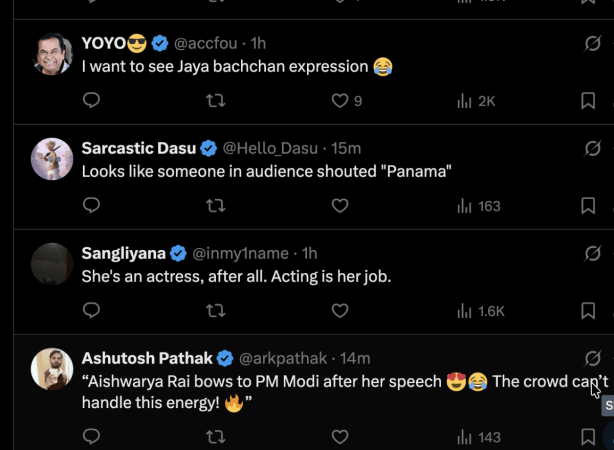 Aishwarya Rai touches PM Modi's feet, speaks on humanity and caste; Aishwarya Rai touches PM Modi's feet, speaks on humanity and caste;