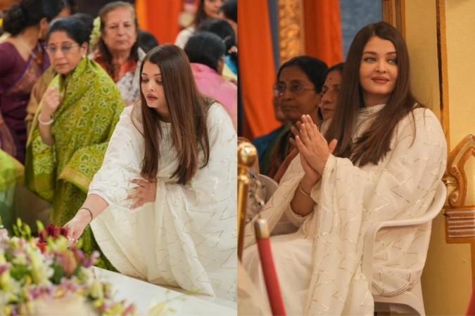 Aishwarya Rai touches PM Modi's feet, speaks on humanity and caste; Aishwarya Rai touches PM Modi's feet, speaks on humanity and caste;