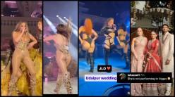 Is this Vegas or Udaipur? Jennifer Lopez's nude-coloured sangeet outfits to bulging-bust saree at Netra Mantena–Vamsi Gadiraju's wedding irk fans