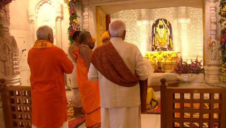 PM Modi, RSS chief Mohan Bhagwat offer prayers at Ram Temple ahead of 'Dhwajarohan Utsav'