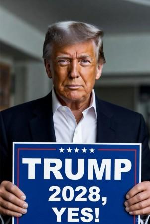 US President hints at running for 3rd term with 'Trump 2028' AI image