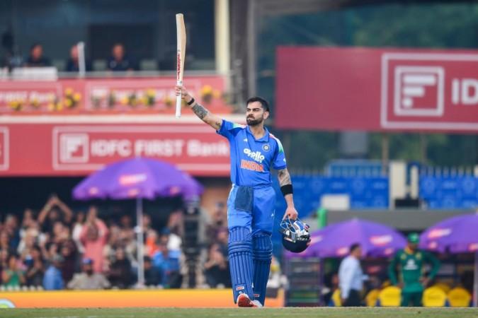 India vs South Africa ODI: Virat Kohli looks to the sky with folded hands after completing 52nd century India vs South Africa ODI: Virat Kohli looks to the sky with folded hands after completing 52nd century