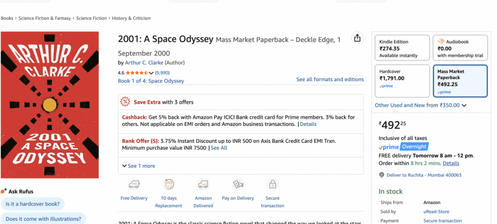 2001: A Space Odyssey: Arthur C. Clarke & Stanley Kubrick