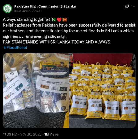 Pakistan sends expired flood aid to Sri Lanka