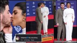 Priyanka Chopra locks lips with Nick Jonas during hand–footprint ceremony; Nick's romantic speech for wifey wins hearts