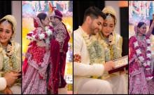 Sara Khan ties the knot with Ramayan fame Sunil Lahri's son Krish Pathak as per Hindu rituals, flaunts sindoor. See pics