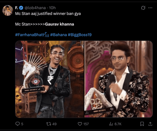 Gaurav Khanna wins Bigg Boss 19