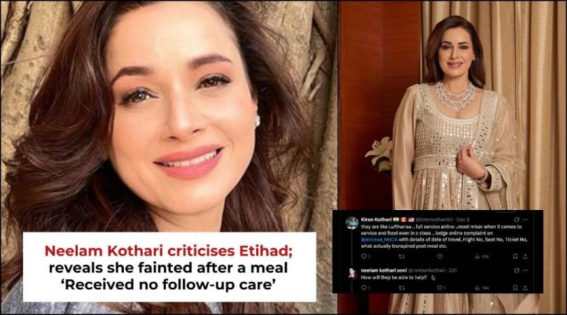 Neelam Kothari faints mid-flight after meal, slams Etihad airline; netizens say ' drama queen seeking attention' Neelam Kothari faints mid-flight after meal, slams Etihad airline; netizens say ' drama queen seeking attention'