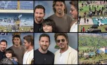 Shah Rukh Khan, son AbRam meet Lionel Messi in Kolkata;