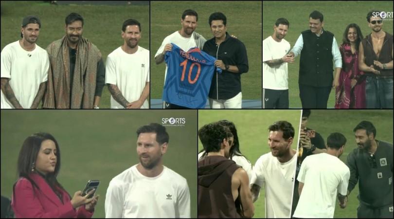 'Shameful': Amruta Fadnavis trolled for chewing gum while taking selfie with Messi; Ajay Devgn, Tiger Shroff booed at Wankhade Stadium 'Shameful': Amruta Fadnavis trolled for chewing gum while taking selfie with Messi; Ajay Devgn, Tiger Shroff booed at Wankhade Stadium