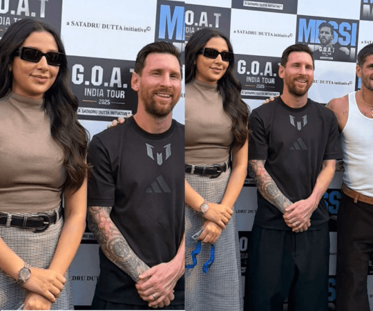 Subhashree Ganguly met Lionel Messi at the Kolkata event and took pictures with him. Subhashree Ganguly- Lionel Messi