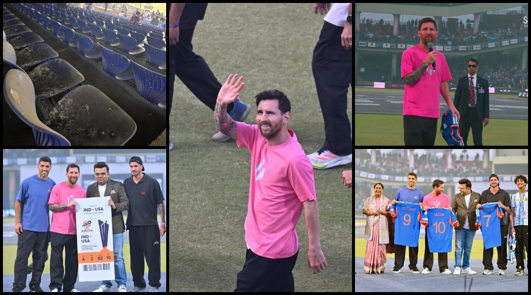 Messi in Delhi: Crowd chants 'AQI', boo Delhi CM Rekha Gupta; fans outraged over Bird Droppings at Arun Jaitley Stadium during final leg of Messi's meet-greet
