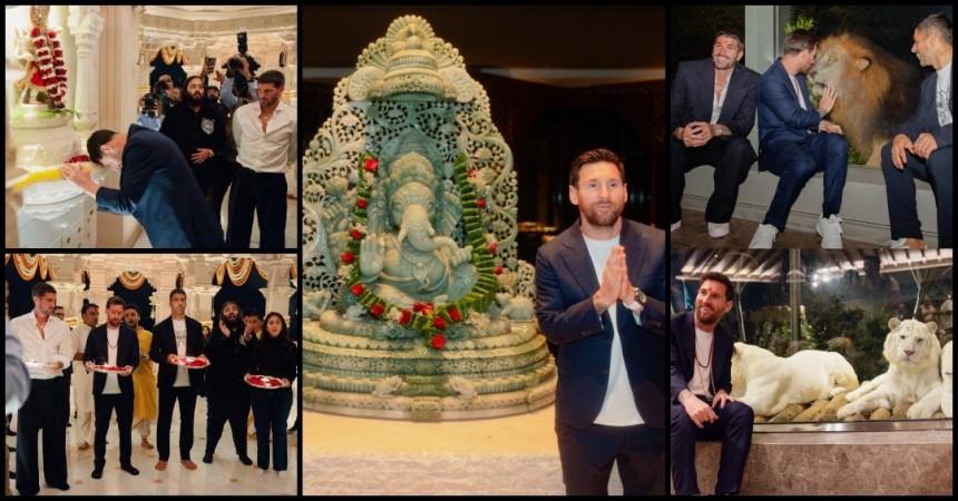 Messi does puj, performs aarti; enjoys time at Vantara zoo ; Anant Ambani gifts him $1.1 million Richard Mille watch