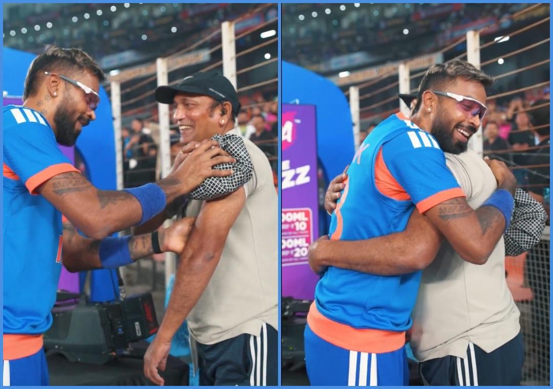 'I got worried': Hardik Pandya hits six, injures cameraman, allrounder comforts him with ice pack and hug