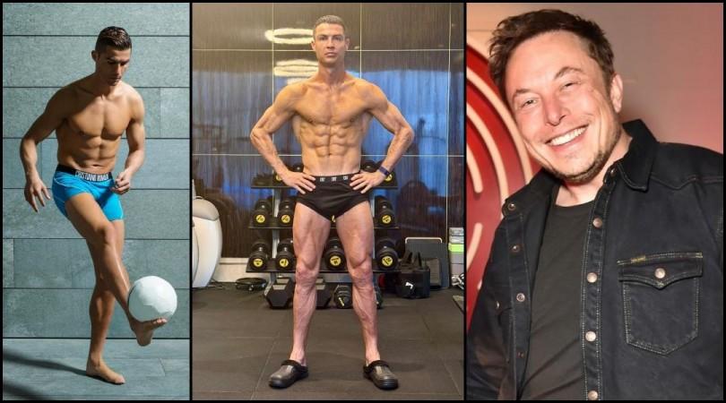 Cristiano Ronaldo's shirtless sauna photo with 7% body fat breaks the internet; Elon Musk jokes 'need to work out'