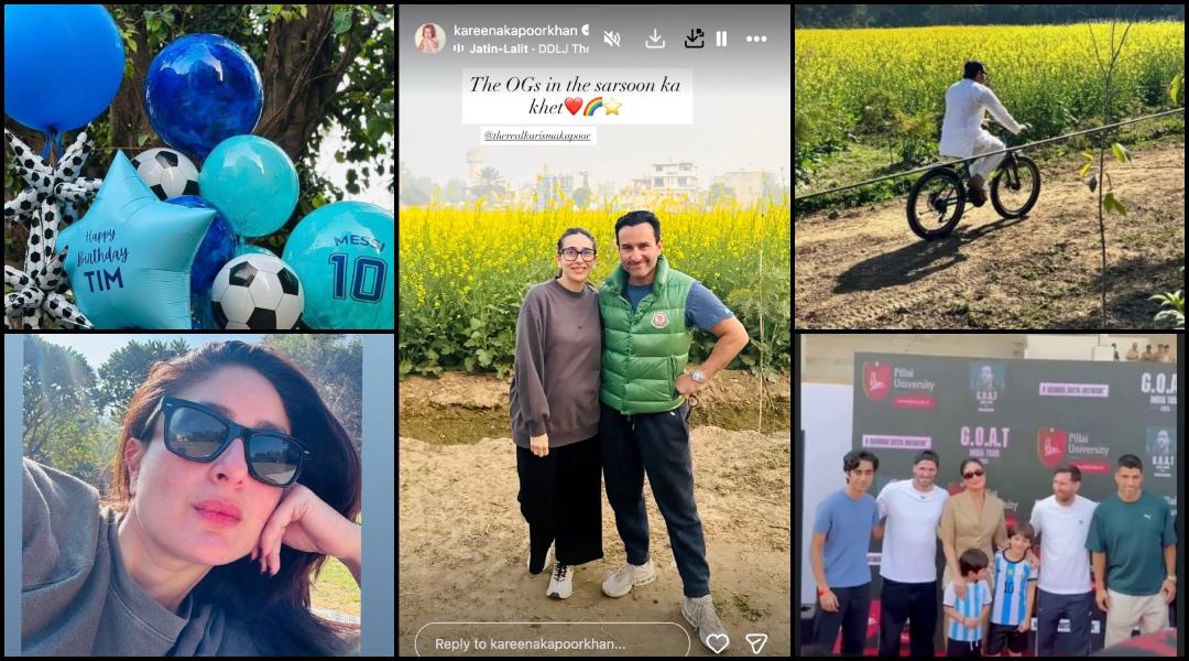 Of Santa, Messi and sarson ka saag in sarson ke khet: Kareena-Karisma, Saif, Taimur, Jeh ring in holidays at Pataudi Palace