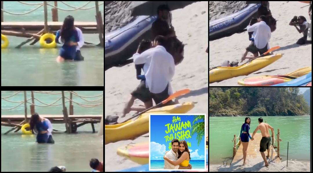 Varun Dhawan and Pooja Hegde lock lips; BTS clips from  sets of Hai Jawani Toh Ishq Hona Hai leaked