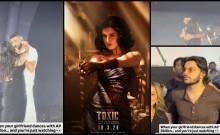 Toxic Poster: Tara Sutaria pulls trigger, points gun in sensuous red outfit; fans claim AP Dhillon hug-kiss was PR stunt