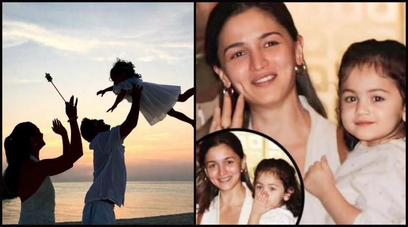 Alia Bhatt took to her Instagram account to wish fans and followers a Happy New Year. In the photo, Alia, her husband Ranbir Kapoor, and daughter Raha are all dressed in white outfits. Ranbir can be seen playing with Raha, while Alia cheers them on, holding what appears to be a toy fairy wand. Alia Bhatt took to her Instagram account to wish fans and followers a Happy New Year. In the photo, Alia, her husband Ranbir Kapoor, and daughter Raha are all dressed in white outfits. Ranbir can be seen playing with Raha, while Alia cheers them on, holdi